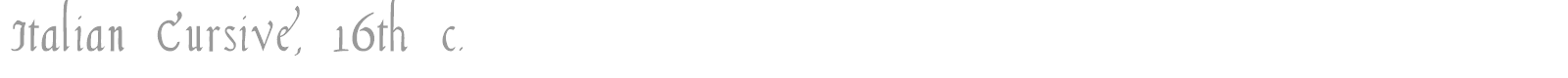 Italian Cursive font preview